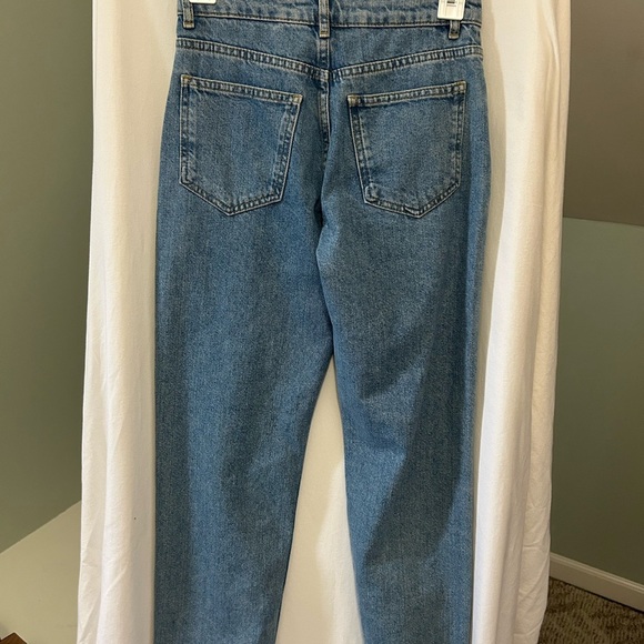 NWT Francesca's Women's Blue Jeans with Pink Heart Design size 24 - Picture 4 of 9